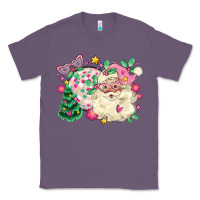 Lavender pink santa and disco ball with christmas tree Classic Tee - MaliasSmallBusiness