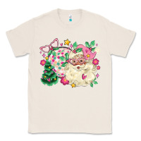 Natural pink santa and disco ball with christmas tree Classic Tee - MaliasSmallBusiness