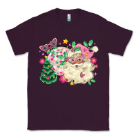 Plum pink santa and disco ball with christmas tree Classic Tee - MaliasSmallBusiness