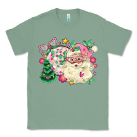 Sage pink santa and disco ball with christmas tree Classic Tee - MaliasSmallBusiness