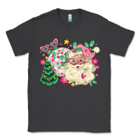 Smoke pink santa and disco ball with christmas tree Classic Tee - MaliasSmallBusiness