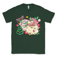 Sports Green pink santa and disco ball with christmas tree Classic Tee - MaliasSmallBusiness