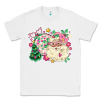 White pink santa and disco ball with christmas tree Classic Tee - MaliasSmallBusiness