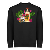 Black mexican tequila gnomes guitar roses cactus serape Heavyweight Sweatshirt - Artiststas