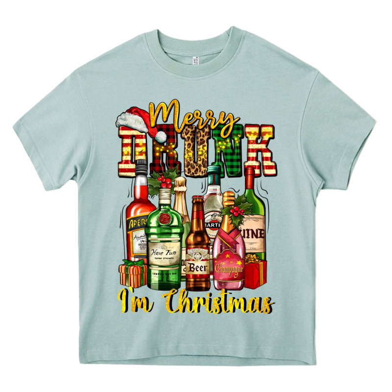 Merry Drunk Im Christmas Heavy Core Tee by AdoDesignShop | Teevron