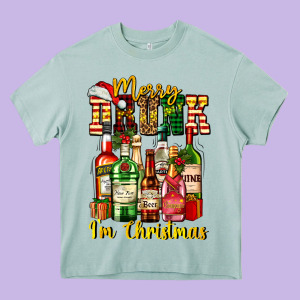 Merry Drunk Im Christmas Heavy Core Tee Designed By Adodesignshop