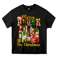 Black merry drunk im christmas Heavy Core Tee - AdoDesignShop