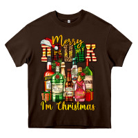 Chocolate Brown merry drunk im christmas Heavy Core Tee - AdoDesignShop