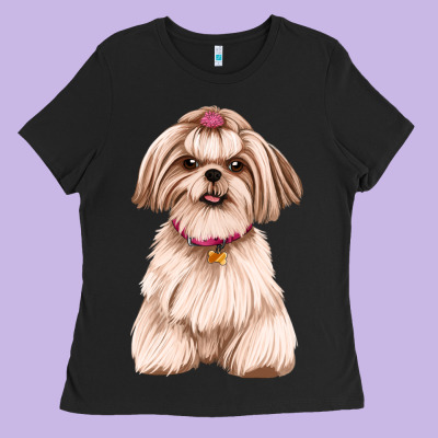 Shih Tzu Ladies Tee Designed By Artiststas