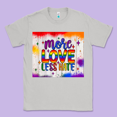More Love Less Hate Tumbler Classic Tee Designed By Jahusdesignshop