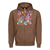 Chestnut Easter gnome and rabbit Easter Day Zipper Hoodie - HowdyJamesFarm