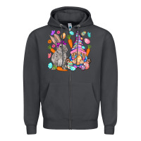 Smoke Easter gnome and rabbit Easter Day Zipper Hoodie - HowdyJamesFarm