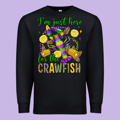 ı'm Just Here For The Crawfish Olivia Premium Sweatshirt Designed By Oliviacreatesart