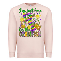 Pale Pink ı'm just here for the crawfish olivia Premium Sweatshirt - OliviaCreatesArt