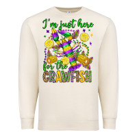 Sandshell ı'm just here for the crawfish olivia Premium Sweatshirt - OliviaCreatesArt