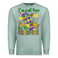 Seafoam ı'm just here for the crawfish olivia Premium Sweatshirt - OliviaCreatesArt