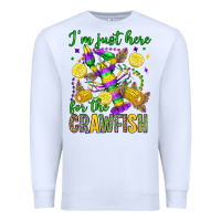 White ı'm just here for the crawfish olivia Premium Sweatshirt - OliviaCreatesArt