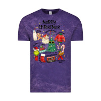 Cloud Purple merry christmas Vintage Tee - MaliasSmallBusiness