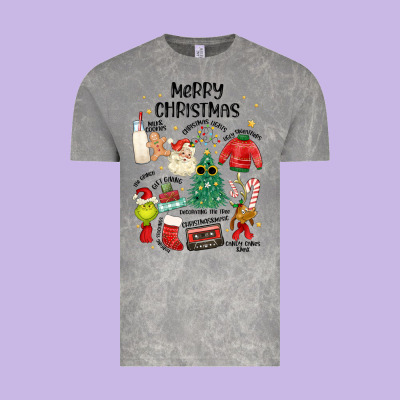 Merry Christmas Vintage Tee Designed By Maliassmallbusiness
