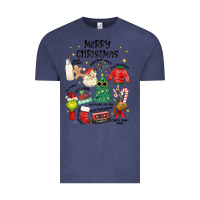 Vintage Denim merry christmas Vintage Tee - MaliasSmallBusiness