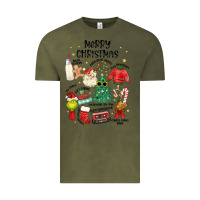 Vintage Olive merry christmas Vintage Tee - MaliasSmallBusiness