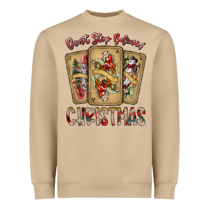 Dont Stop Believin Christmas Heavyweight Sweatshirt by SublimationCraftShop | Teevron
