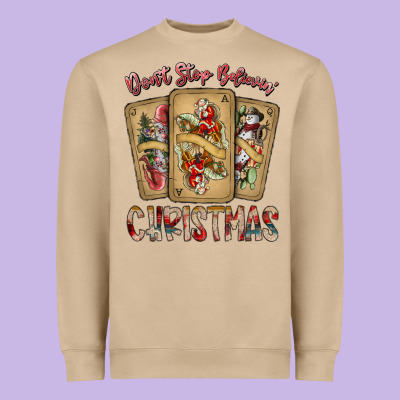 Dont Stop Believin Christmas Heavyweight Sweatshirt Designed By Sublimationcraftshop