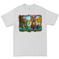 Dove Grey mama bear sees all with sunflowers Premium Tee - Artiststas