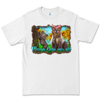 White mama bear sees all with sunflowers Premium Tee - Artiststas