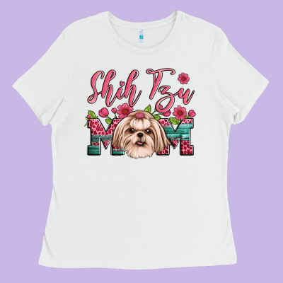 Shih Tzu Mom Ladies Tee Designed By Artiststas