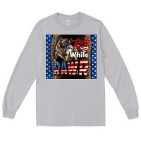 Moon Dust Western Red White Rawr Dinosaur Long Sleeve Tee - LillyAllenDesigns