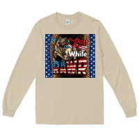Mushroom Western Red White Rawr Dinosaur Long Sleeve Tee - LillyAllenDesigns