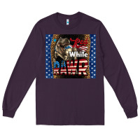 Plum Western Red White Rawr Dinosaur Long Sleeve Tee - LillyAllenDesigns