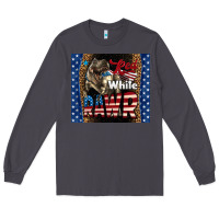 Smoke Western Red White Rawr Dinosaur Long Sleeve Tee - LillyAllenDesigns