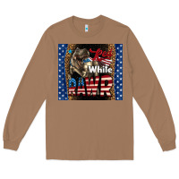 Toasted Coconut Western Red White Rawr Dinosaur Long Sleeve Tee - LillyAllenDesigns