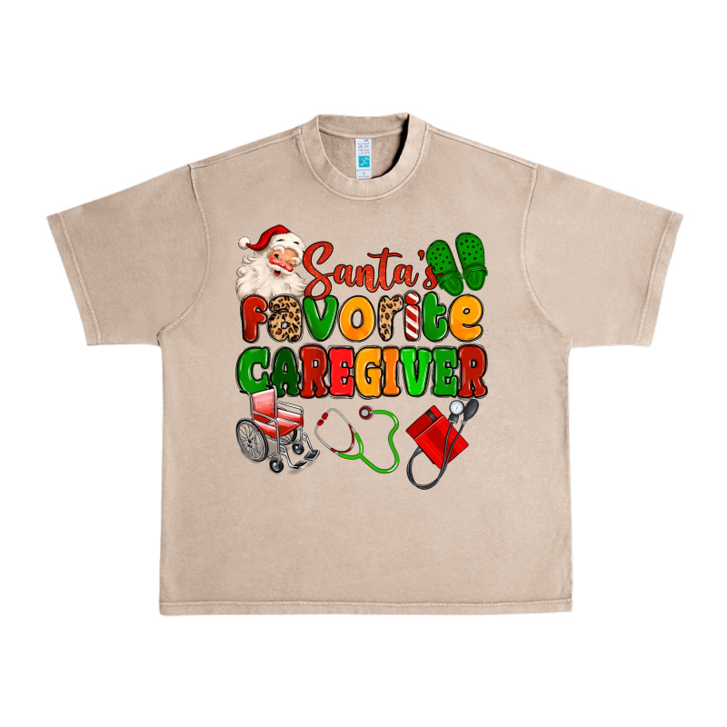 Santas Favorite Caregiver Urban Heavy Tee by MaliasSmallBusiness | Teevron