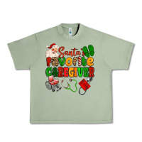 Oil Green santas favorite caregiver Urban Heavy Tee - MaliasSmallBusiness