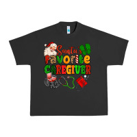 Pigment Black santas favorite caregiver Urban Heavy Tee - MaliasSmallBusiness