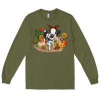 Army Green Fall baby cow Long Sleeve Tee - RanaPortraitStore