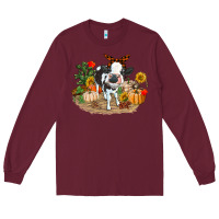 Burgundy Fall baby cow Long Sleeve Tee - RanaPortraitStore