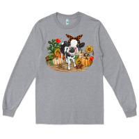 Heather Grey Fall baby cow Long Sleeve Tee - RanaPortraitStore