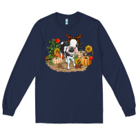 Navy Fall baby cow Long Sleeve Tee - RanaPortraitStore