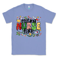 Colony Blue resting nurse face Classic Tee - MaliasSmallBusiness