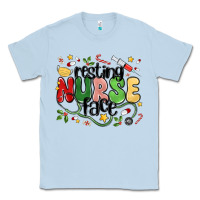 Dusty Blue resting nurse face Classic Tee - MaliasSmallBusiness