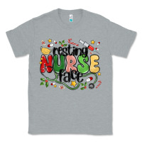 Heather Grey resting nurse face Classic Tee - MaliasSmallBusiness