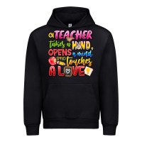 Black a Teacher Takes a Hand Opens a mind and Touches A Urban Hoodie - CowhideDigitalArt