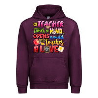 Mauve Wine a Teacher Takes a Hand Opens a mind and Touches A Urban Hoodie - CowhideDigitalArt