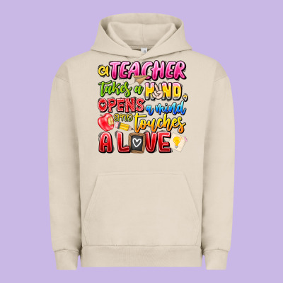 A Teacher Takes A Hand Opens A Mind And Touches A Urban Hoodie Designed By Cowhidedigitalart