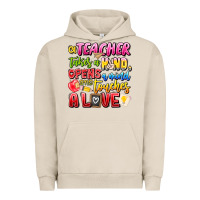 Pigment French Oak a Teacher Takes a Hand Opens a mind and Touches A Urban Hoodie - CowhideDigitalArt