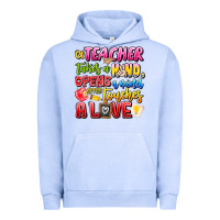 Pigment Grape Ice a Teacher Takes a Hand Opens a mind and Touches A Urban Hoodie - CowhideDigitalArt